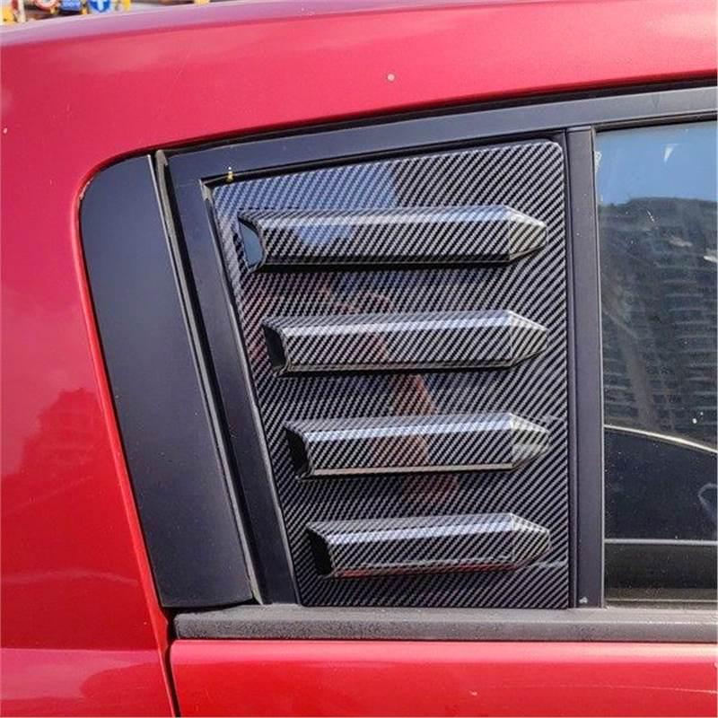 Nissan Tiida 05-10 Mustang-Style Rear Quarter Window Louvers Carbon Fiber Decor