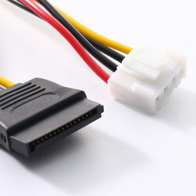 Sata 15 Pin Female To 4 Pin Female Fdd Floppy Adapter Hard Drive Power Cable