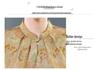 Women's Summer Stand Collar Jacquard Short Sleeve Shirt – Stylish, Comfortable Top with National Style