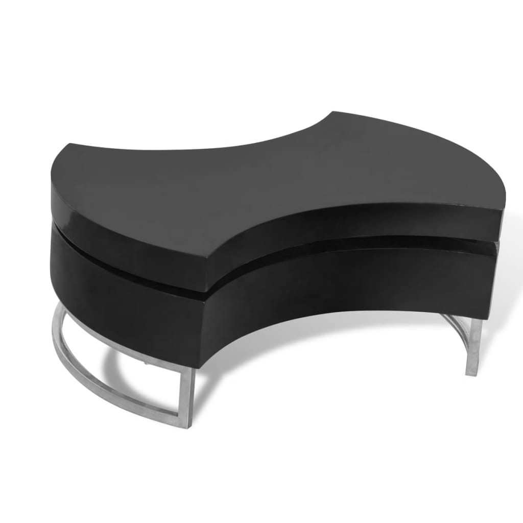 Adjustable Shape Coffee Table High Gloss Black