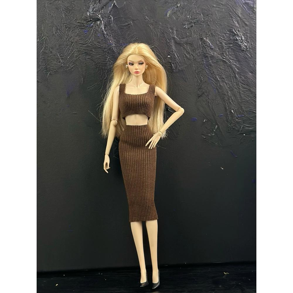 Hot pink clothes set / top + coat + skirt / 30cm doll clothing suit outfit for 1/6 Xinyi FR ST OB BB Doll / dollhouse toy