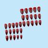 Set of 30 Wine Red Minimalist Press-On Nails - Elegant Solid Color Nail Art Patches