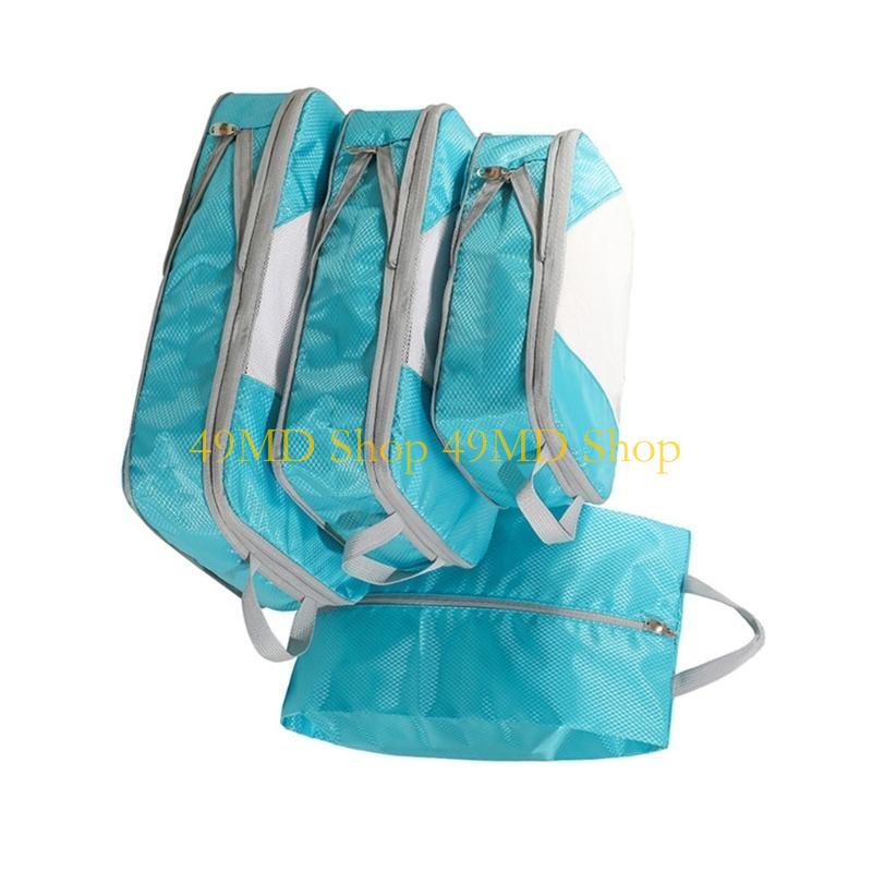 49MD 4 Set Travel Packing Cubes Compression Packing Cubes for Suitcase Luggage Cubes Suitcase Bags Travel Essential