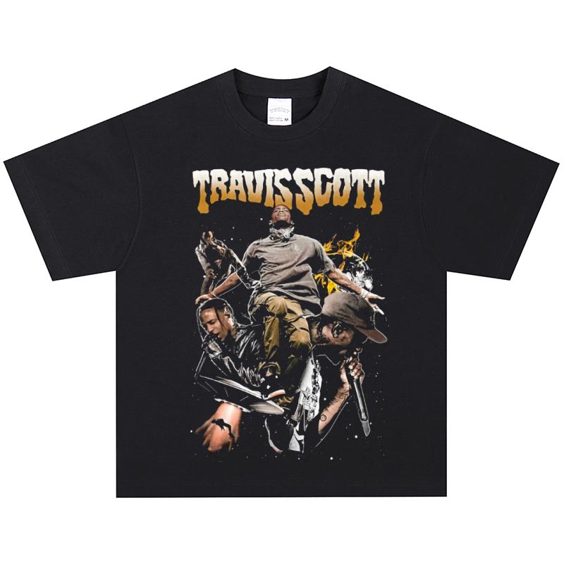 Футболка Travis Scott, Мягкая ткань, Повседневная M