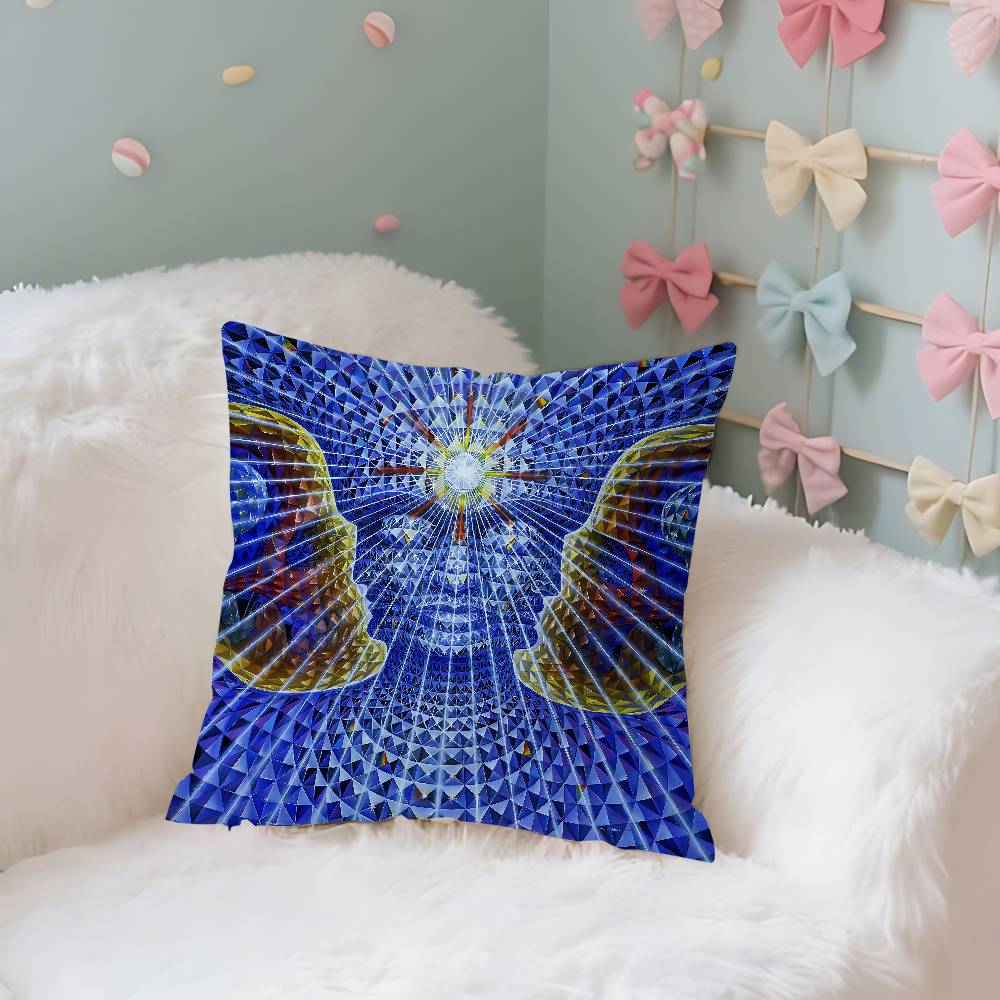 Aesthetic Art Alex Grey Case Plush Fabric Soft Pillowcase Double Sided Print Cushion Cover Household Gifts
