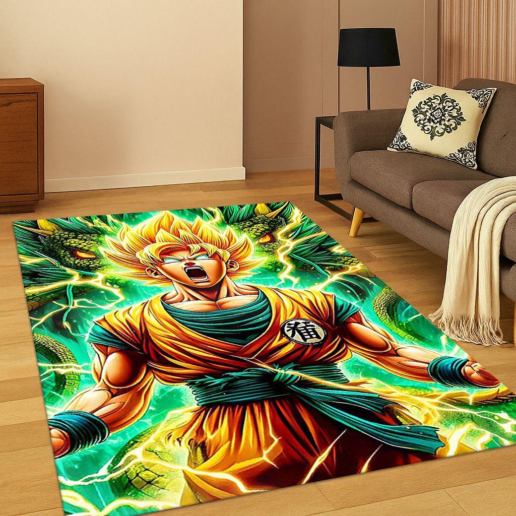 3D Anime D-Dragon Balls Gamer Cartoon Carpet Rug for Bedroom Living Room Sofa Doormat Home Decor,kid Game Area Rug Non-slip Gift