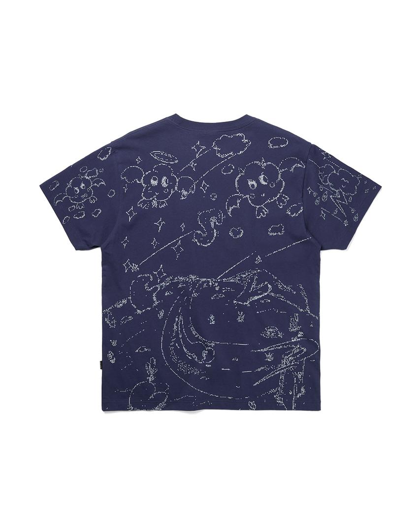 YESEYESEE Pixel World Tee Light Navy