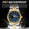 BINBOND Precise Quartz Watches For Men Week Display Auto Date Stainless Steel Luminous Waterproof Men's Watch Luxury Reloj