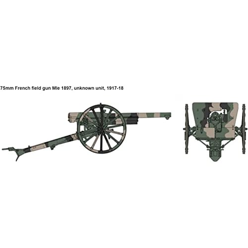 IBG 1/35 Scale French 75mm Schneider M.1897 Field Gun, World War I Type, Plastic Model Kit PB35067