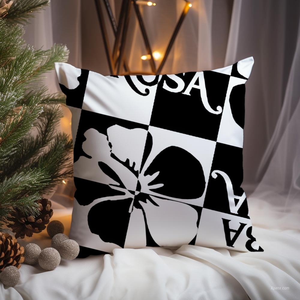 Alba Rosa Cushion Cover Premium Comfort Reversible Pillow Cove -Two in One Design for Any Room & Car Interior