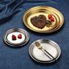 Gold-Plated Stainless Steel Multi-Purpose Round Grill Pan and Plate for BBQ, Cakes, Desserts, Fruits, Vegetables, High-End Hotel Quality.