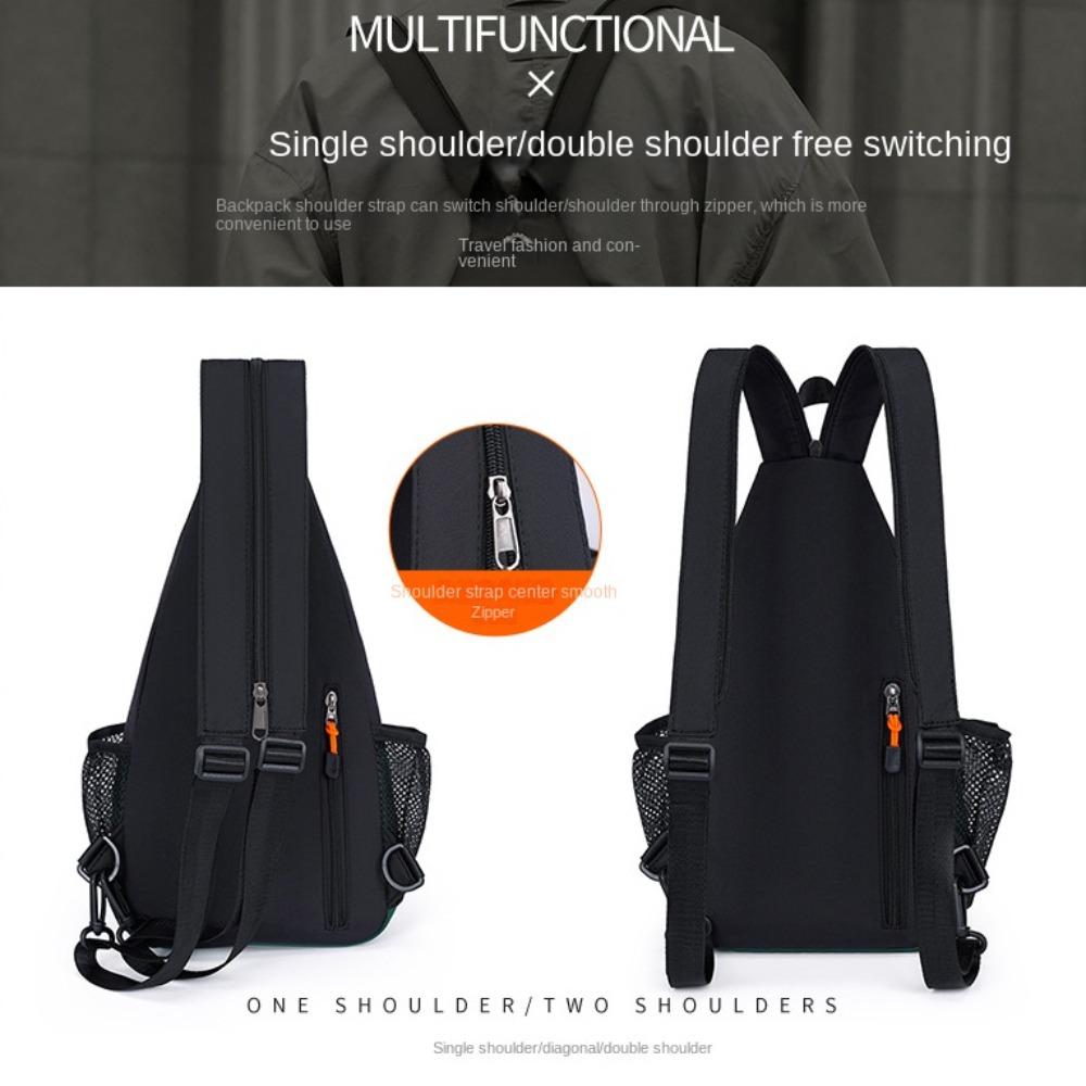 Adjustable Strap Men Chest Bag Oxford Men Crossbody Bag Fashion Sling Backpack  Women