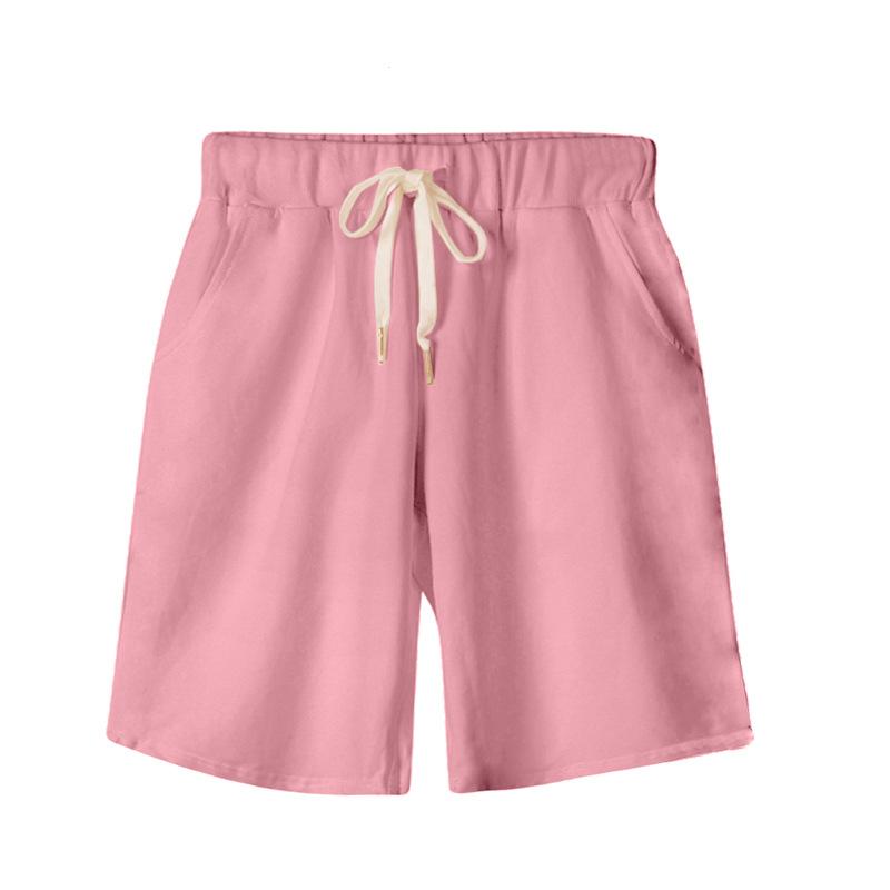 Pantalones cortos de talla grande para mujer, transpirables, de verano, de cintura alta, holgados, para deportes y ocio, pantalones rectos