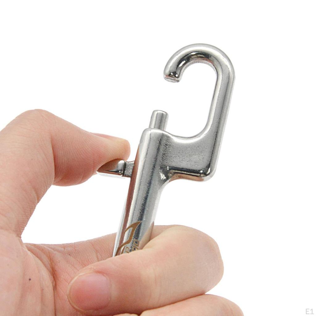 316 Stainless Steel Ended Bolt Snap Hooks Sided Trigger Chain Metal Clip Scuba Diving Clips Key