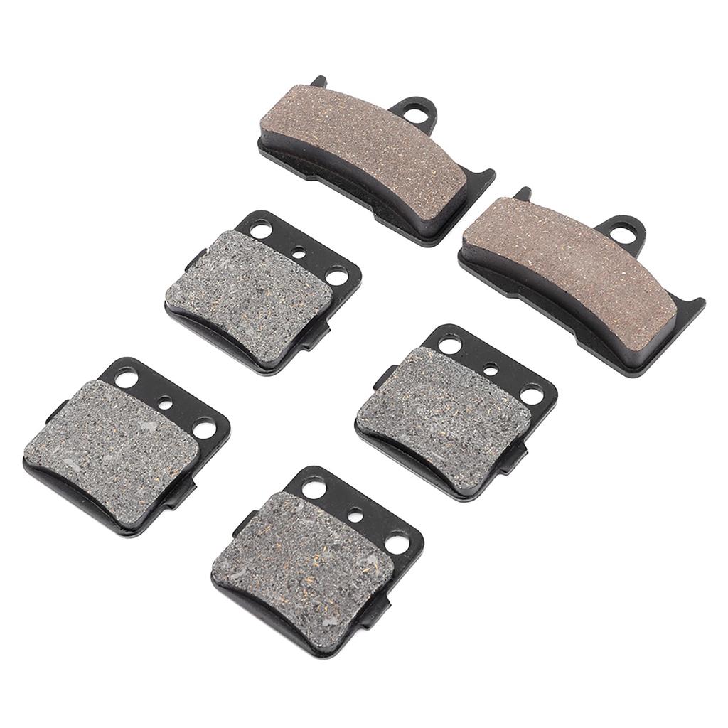 6pcs Front and Rr Brake Pads for Grizzly 660 4x4 YFM660F 02-08, Made of High Quality Iron, Outstanding Stopping Power and Durability