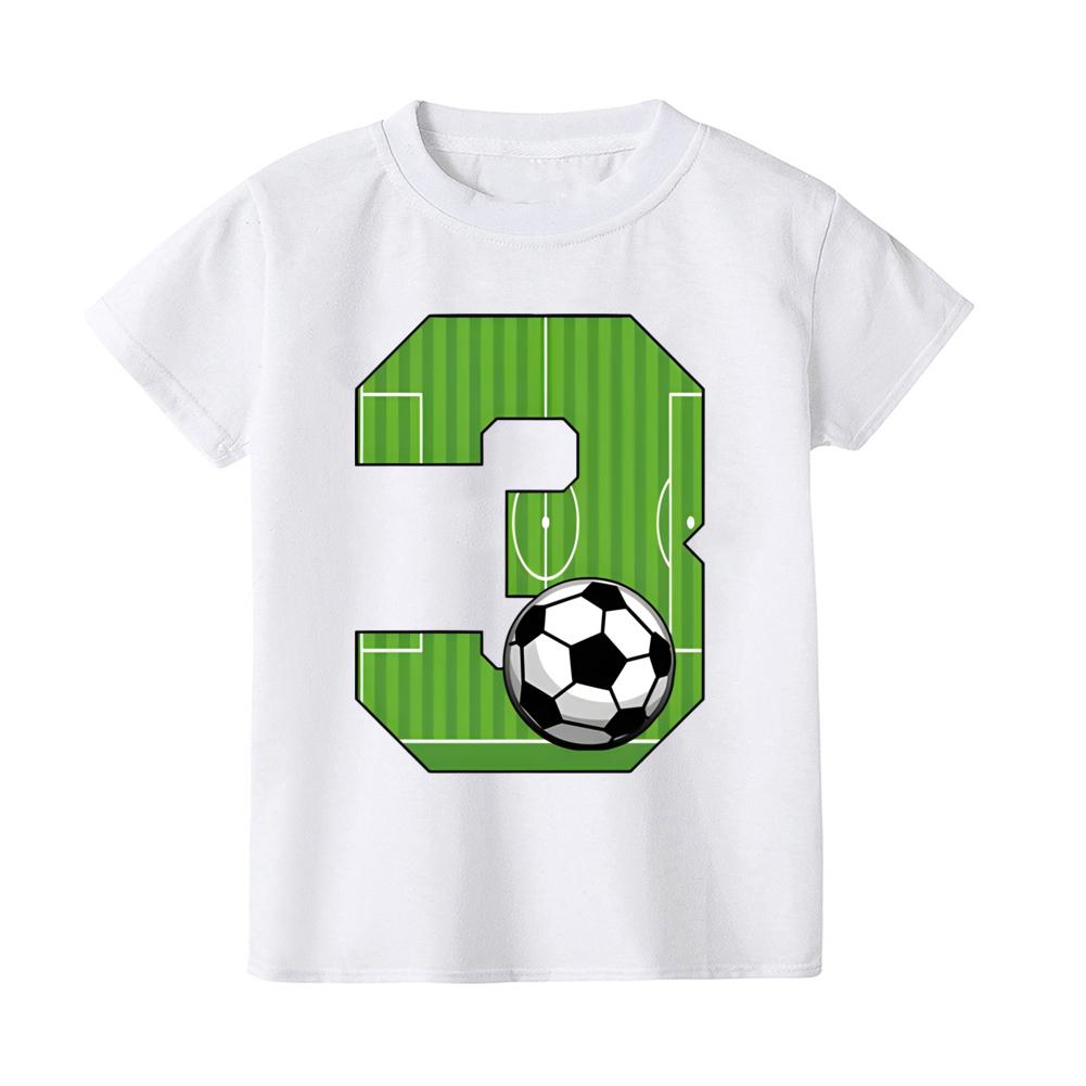 Footballbirthday Print Kids Tshirt 19Y Casual Short Sleeve Child Tee Shirt Fashion Round Neck Childs Tees Top Summer Clothes