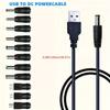 11-in-1 Multi-USB-Ladekabel, Universelles 5V-Gleichstromkabel mit 11 austauschbaren Steckverbindern für kleine Elektronikgeräte
