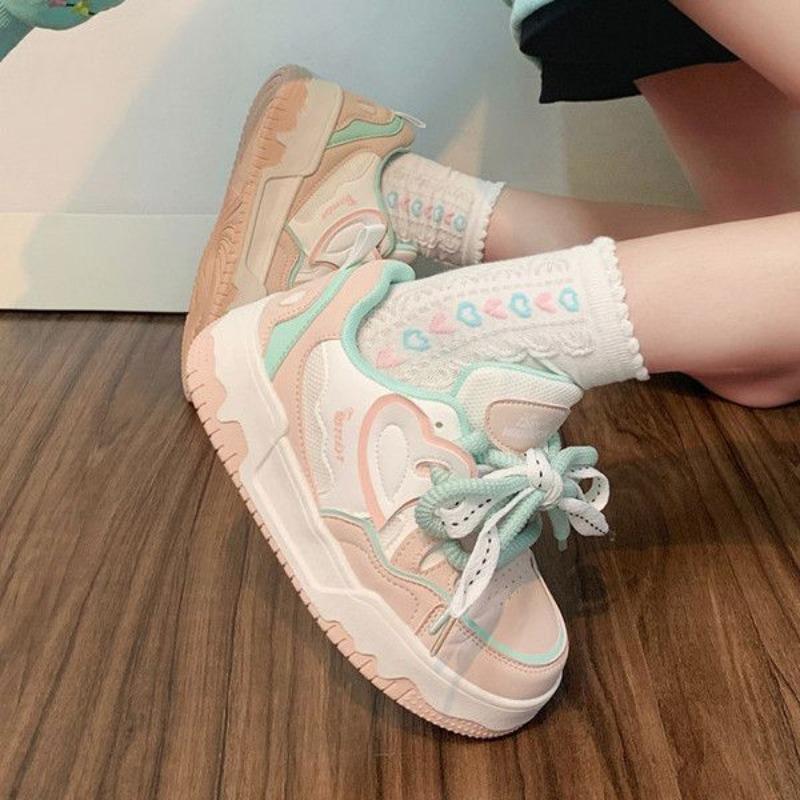 

Thick-soled heightening casual little white shoes women s autumn new niche original versatile dopamine breadboard shoes 40 розовый