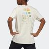 Adidas T Shirts Unisex Ecru Crew Neck Thin Straight Fit GN7337