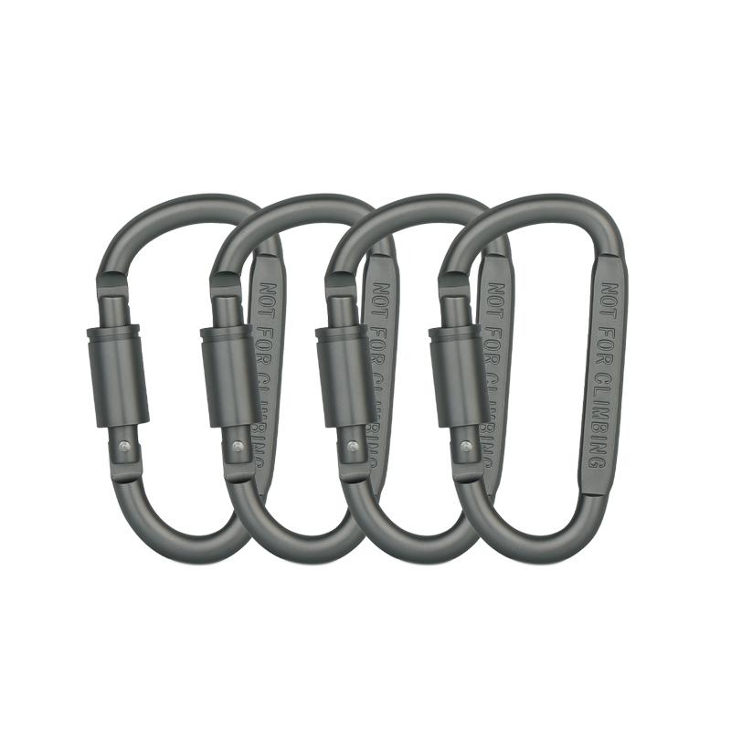 8cm D-Ring Carabiner Hooks Camping Equipment Alloy Aluminum Survival Gear Camp Mountaineering Hook Outdoor Travel Kit Carabiner