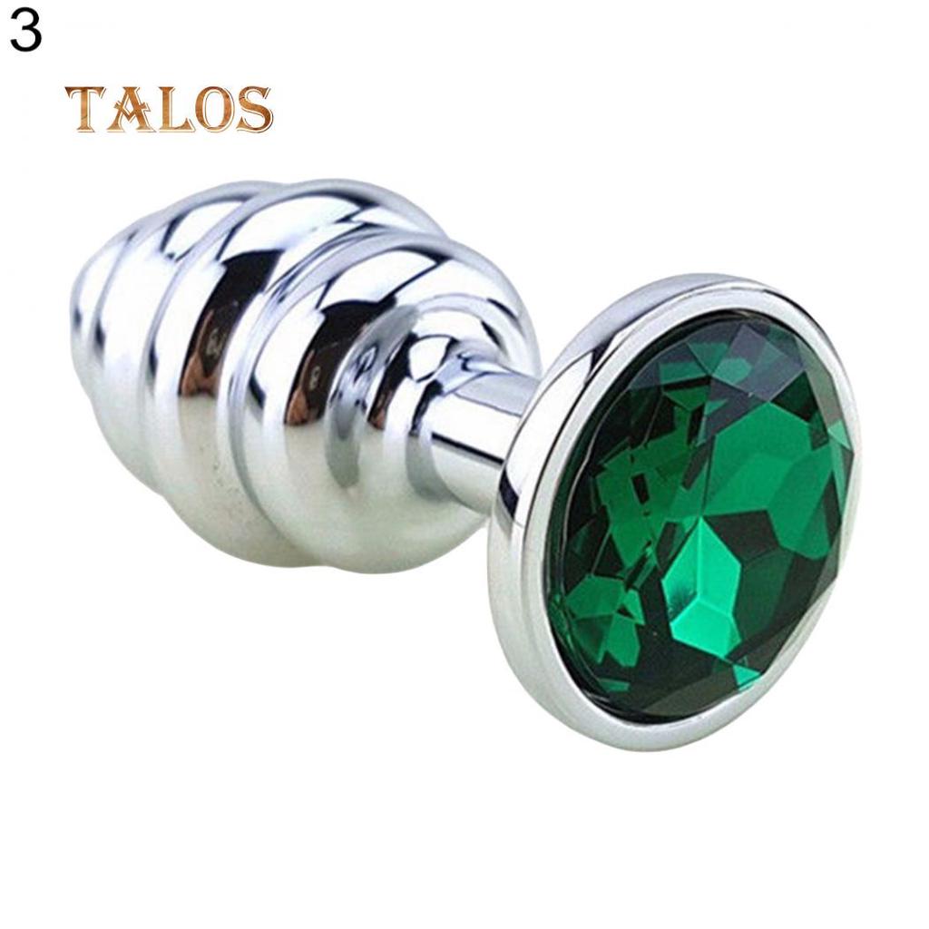 Plugue anal de aço inoxidável, estimulador anal, massageador, contas em espiral, estimulação, brinquedo sexual anal