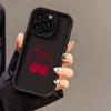 Red Cherry Pattern Soft TPU Phone Case for iPhone 17 Air 16 15 14 Pro Max Plus 13 12 Mini 8 7 X Xs Back Cover