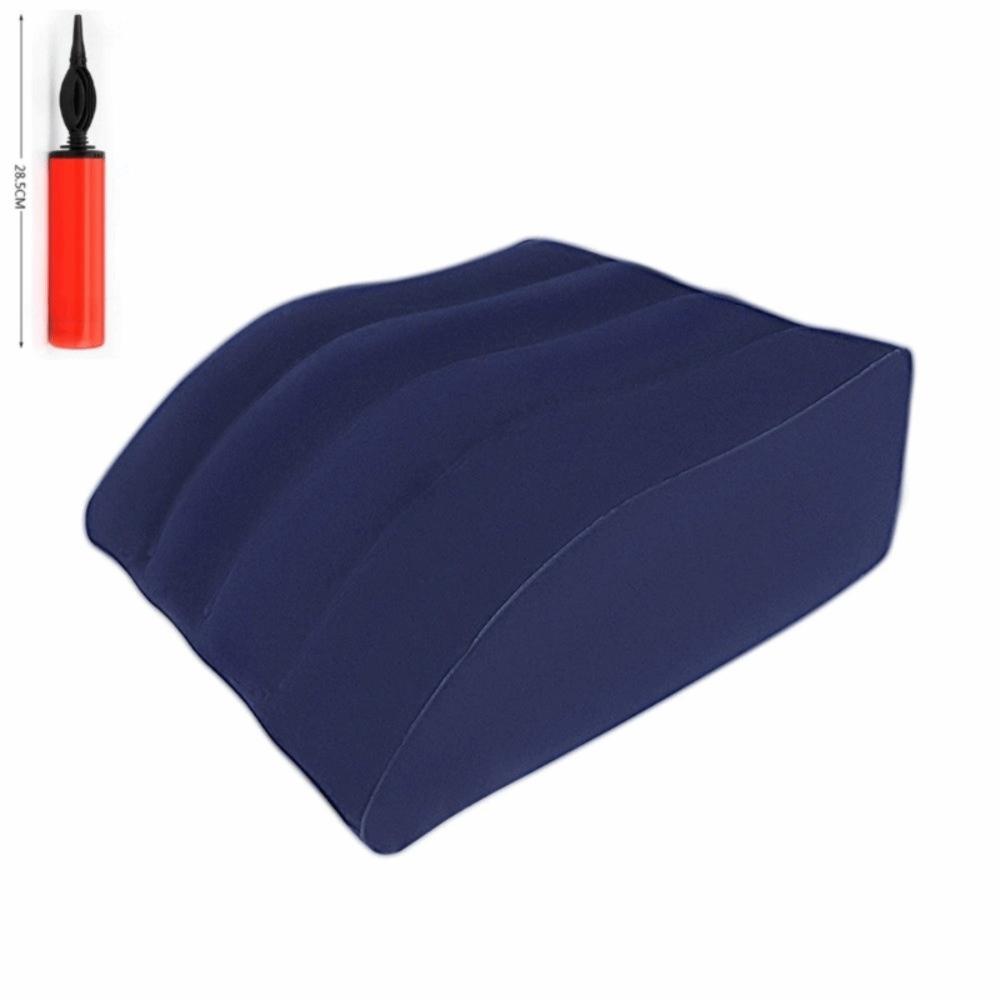 

Portable Flocking Inflatable Leg Pillow Trapezoidal Swelling Hip Foot Foot Support Pillow Swelling Relief Knee Cushion Home синий