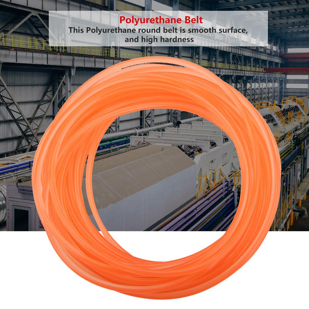 Orange Smooth PU Polyurethane Round Belt for Drive Transmission(6mm*10m)