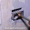 1Pcs Multi-Function Trapezoidal Teeth Concrete Hole Bit Rectangle Slot Tool Square Hole Socket Sloter Portable Square Hole Punch