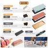 Akizora Knife Sharpening Stone Set, 400, 1000, 3000, and 8000 Whetstones, Double-Sided Whetstone Set with Surface Adjuster, Fixed Angle Holder, Strong