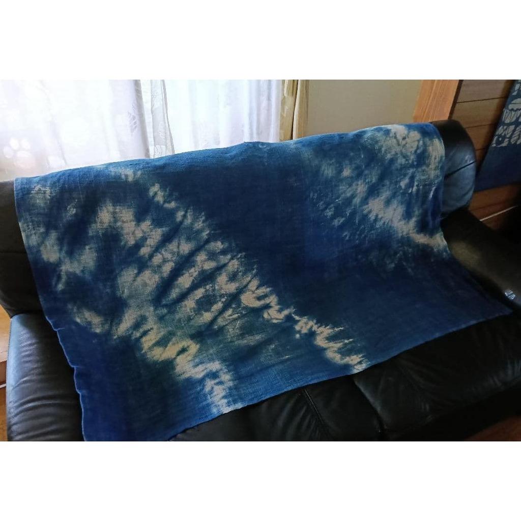 Used Indigo Dye, Multi Cover, Tablecloth, Partition, Tie-dye, Natural Indigo Used, Hand-woven