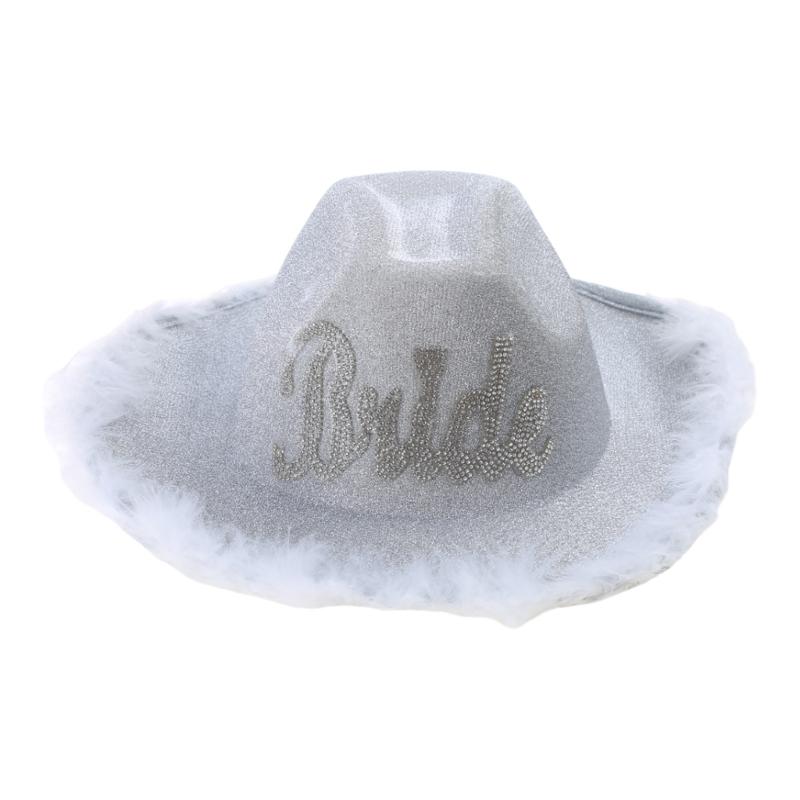 Bride Hat Bride Cowgirl Hat Bridal Party Bachelorette Party Hat Bride Cowboy Hat