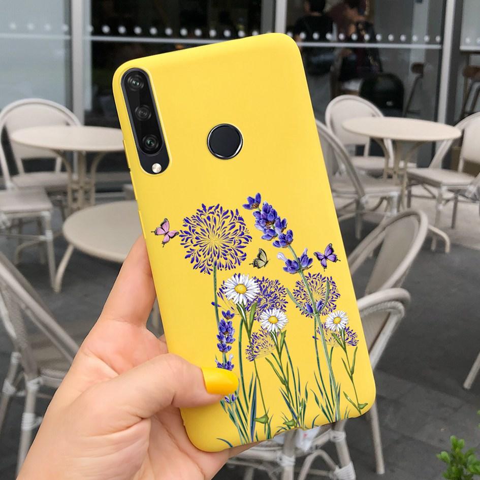 For Huawei Y6P Y7P Case 2020 New Fashion Butterfly Flower Painted Phone Cover For Huawei Y7P Funda Y 7P Y 6P HuaweiY6P Soft Capa