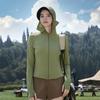 Summer Slim and Thin Original Yarn Ice Silk Sunscreen Clothing Women's Outdoor UV Protection Light and Breathable Hooded Sunscreen Clothing