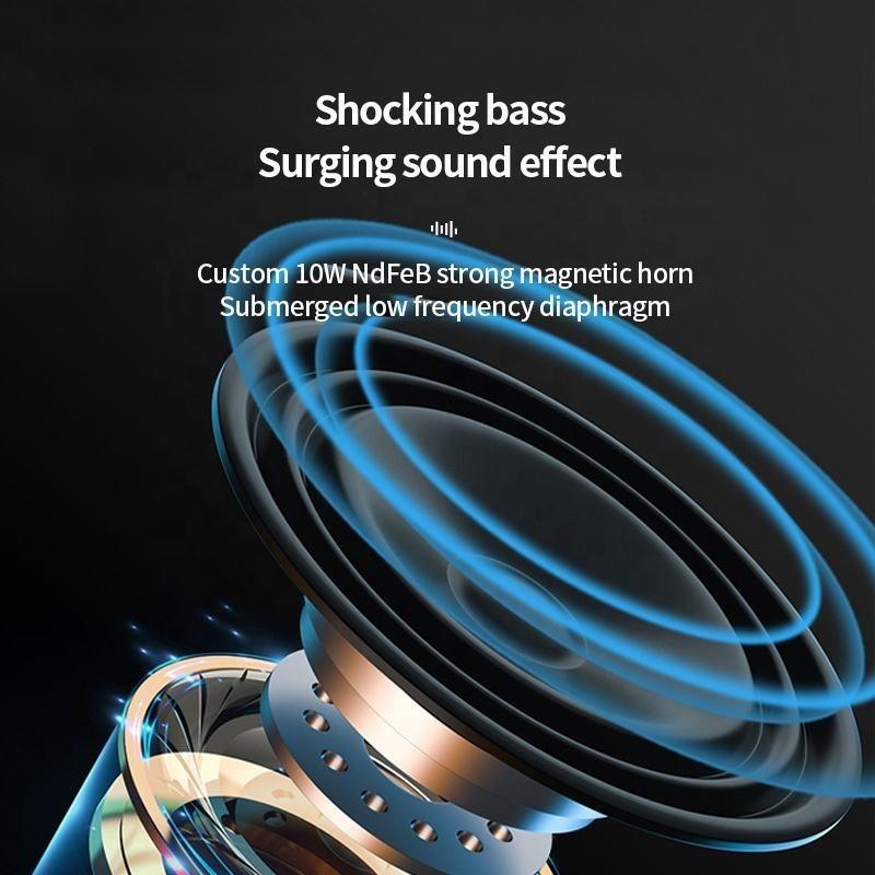 Small Speaker Heavy Bass Seven Color High Fidelity Surround Sound Bluetooth Speaker Car Mounted Desktop Computer Gaming Atmosphere Light