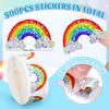 500 Stück/Rolle Laser Regenbogen Aufkleber Etiketten Dekoration Handkonto Kreatives Versiegeln Selbstklebende Aufkleber Versiegelungs Etiketten
