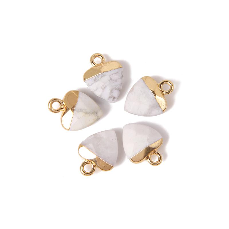 5pcs 10x13MM Natural Stone Faceted Heart Shape Pendant Charm Quartz Crystal Jewelry Accessorie For Making Earring Necklace