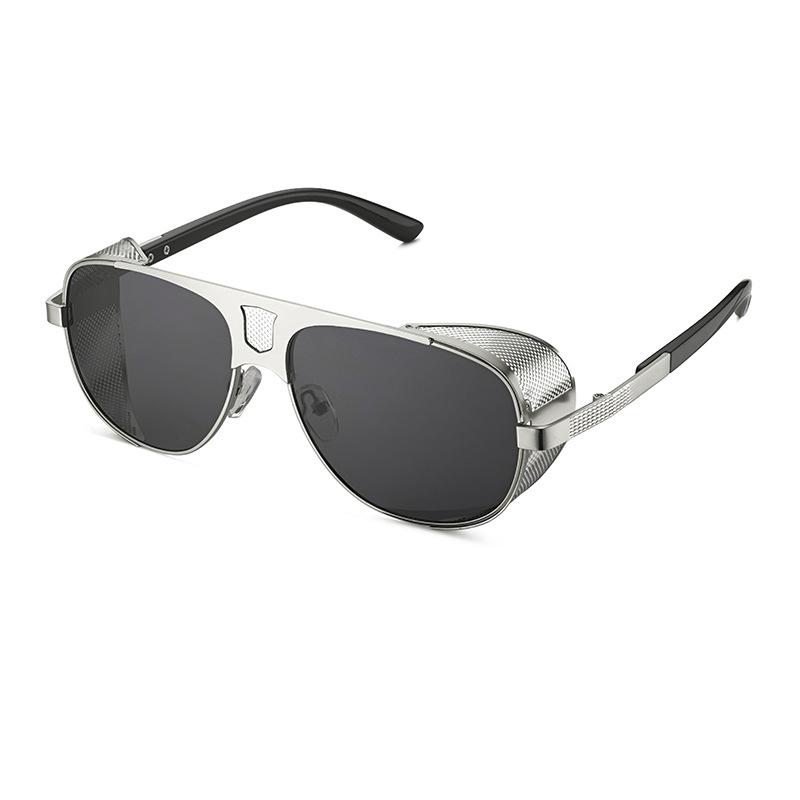 Sunglasses Men'S Retro Steampunk Style Sunglasses Men'S Tide Mesh Glasses
