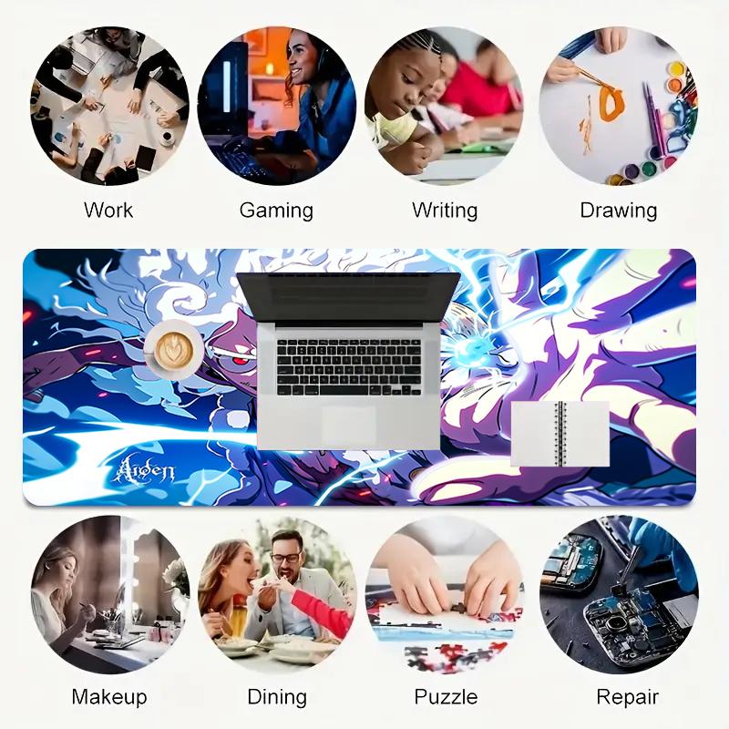 1Pc Electric Energy Burst Gaming Mouse Pad Keyboard Desk Mat Non-slip Rubber Lock Edge Waterproof Computer Mousepad for Office Home Decor S1814