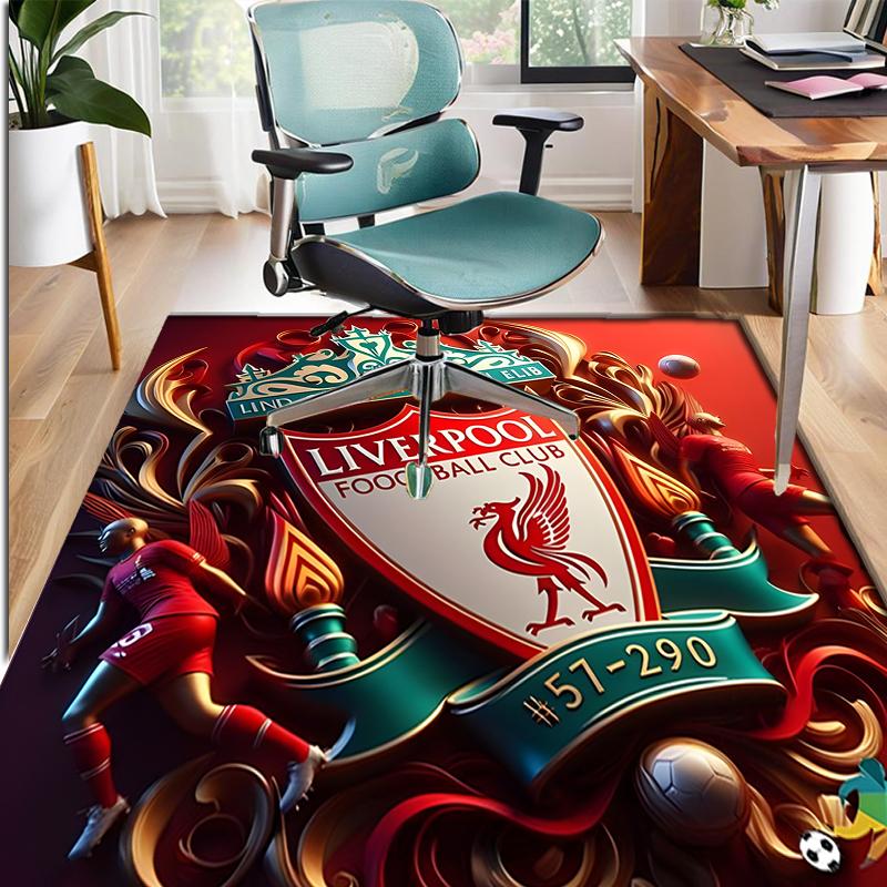 Football Club Pattern Rug, Indoor/Outdoor Mat, for Picnic, Gameroom, Bedroom, Office, Living Room, Home Decor Carpet, Birthday Gift