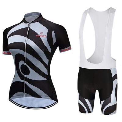 Summer Short Riding Bicycle Cycling Clothing Set Women Sport Jerseys Suits White Bib Pants