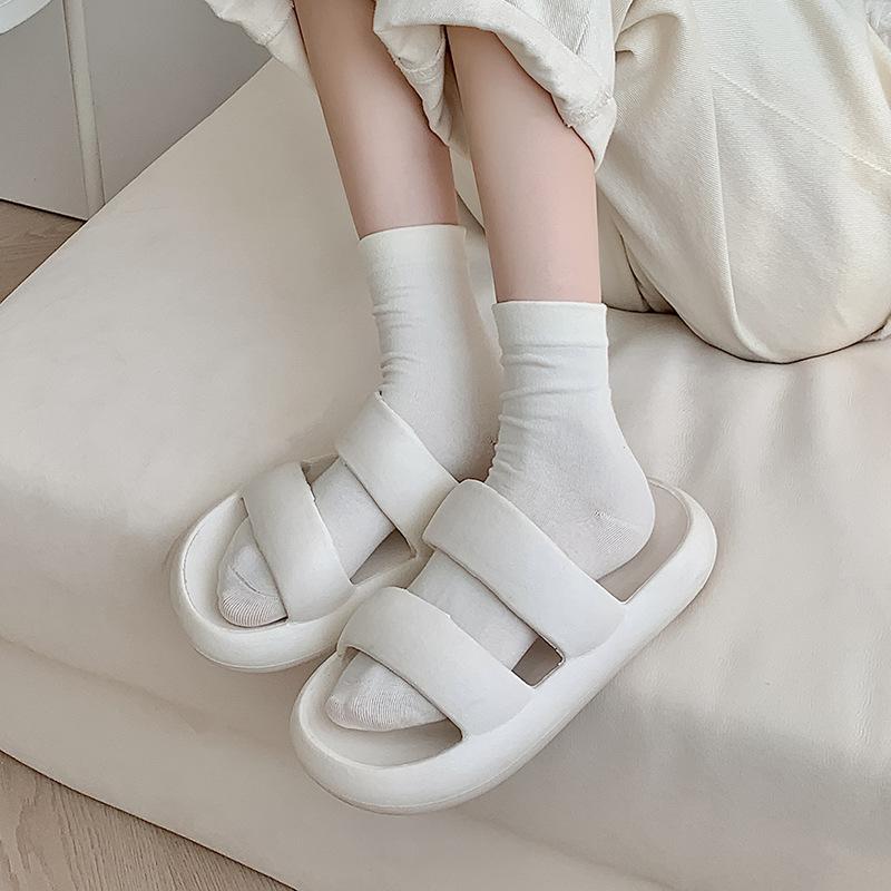 "Summer Postpartum Ultra-Thin White Socks: Breathable, Sweat-Absorbent, Solid Color for Japanese Girls"