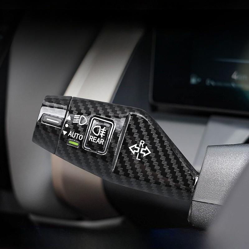Car Turn Signal Wiper Lever Switch Cover Carbon Turn Signal Wiper Switch Lever Trim Cover For BMW X3 G45 2025