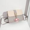 Heart Shaped Pendant Small Square Bag Women's Korean Crossbody Bag