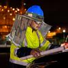 2pcs foldable Hard Hat Sun Shade Full Brim Neck Shield High Visibility Full Brim Mesh Sun Protection Reflective sunshade