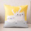 45x45cm Nordic Ins Cartoon Printing Square Pillowcase Living Room Sofa Office Seat Cushion Cover Home Decoration