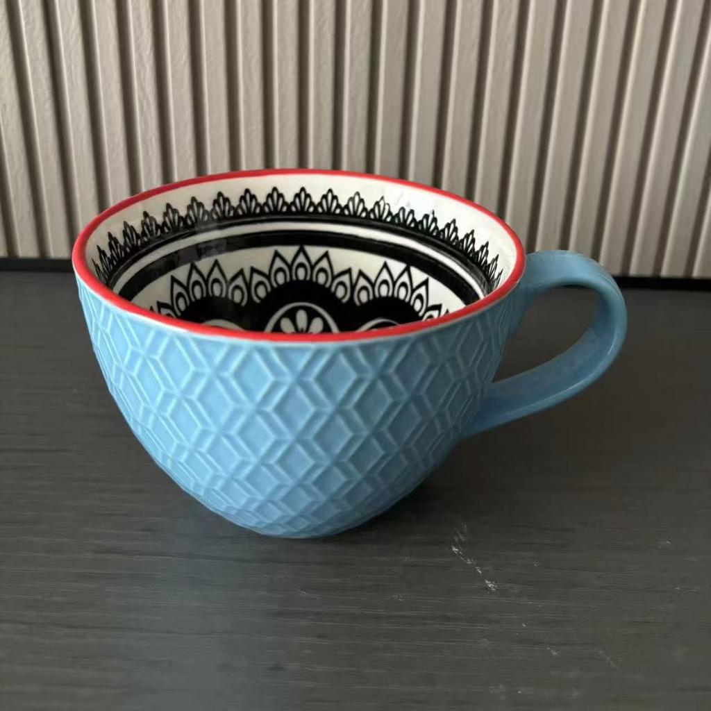 Ceramic Mugs Coffee Cup Breakfast Cereal Cute Ceramic Cup Milk Household Large Capacity Oatmeal Mug Drinkware Home Decor