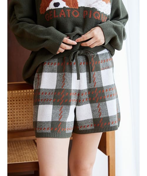 Limited Edition Air Moco SLEEPING DOG JQD Pullover Check Shorts SET PWNT245364 GRN [Gelato Pique] & Women's
