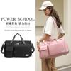 New large-capacity yoga bag with extra printing, waterproof, single-shoulder crossbody design, and a separate shoe compartment for sports and fitness