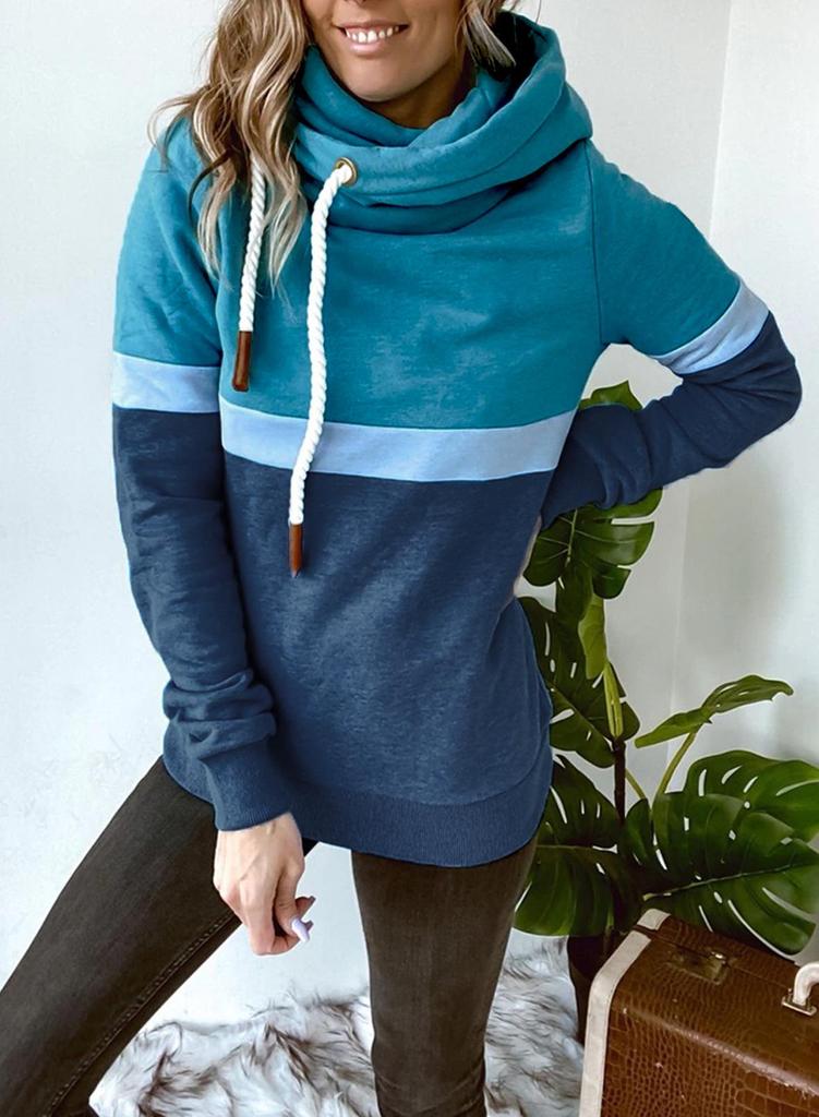 Sweat à capuche décontracté pour femme style européen-américain Automne/Hiver 2024